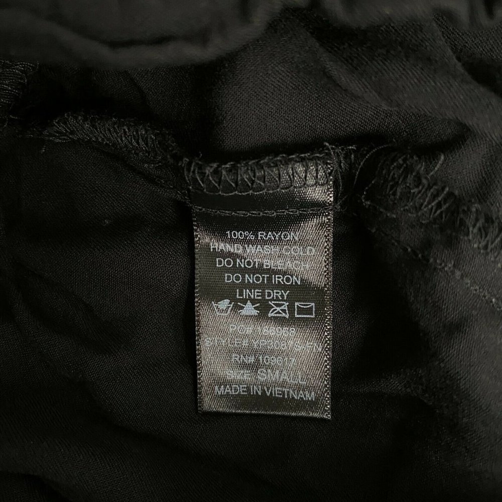 FASHION NOVA Blk Soft Pull On Tie Front Pants #BM4 - Picture 7 of 9